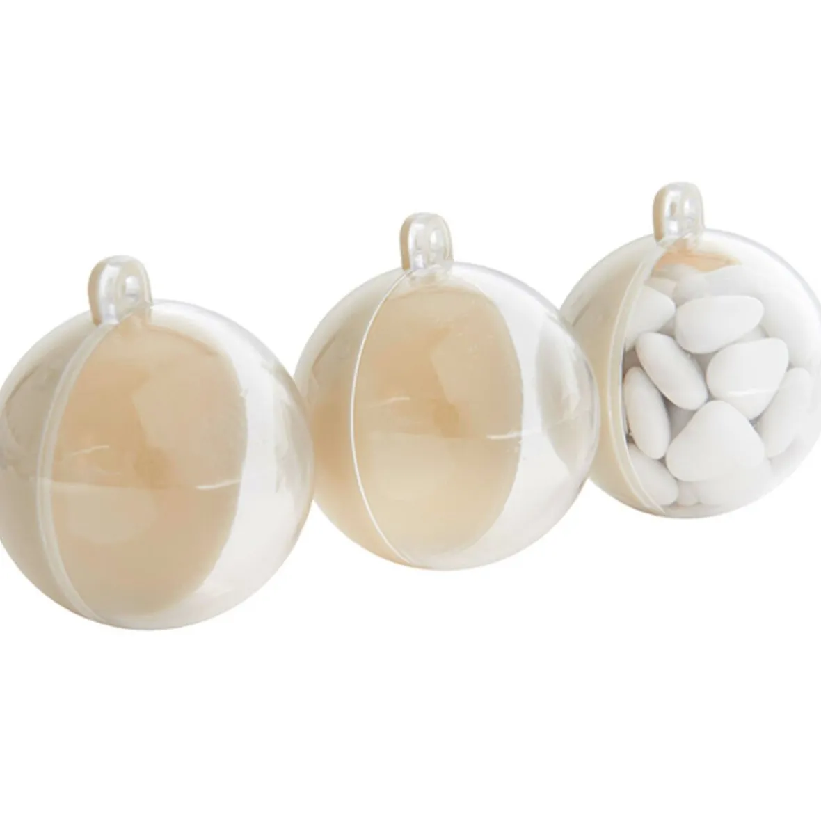 Suspension boule ivoire et transparente x3-Gifi Hot