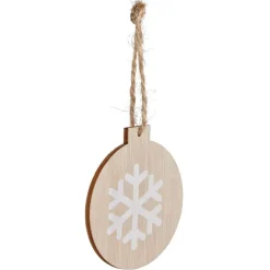 Suspension boule plate en bois Ø6cm - 3 modèles-Gifi Discount
