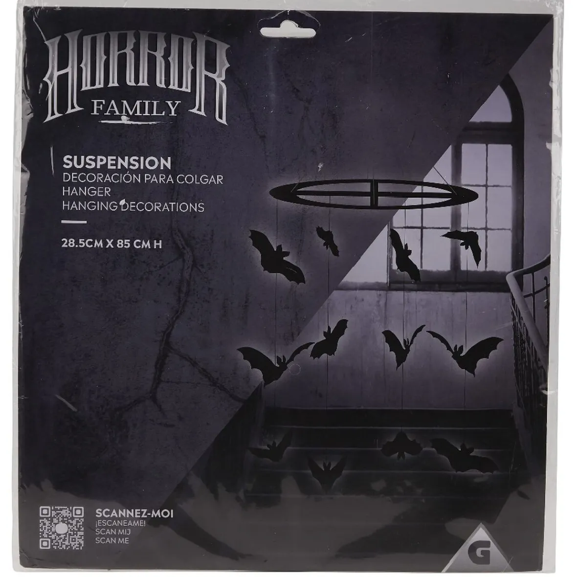 Suspension chandelier Halloween chauve-souris L31,8xl29,8cm-Gifi New