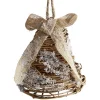 Suspension cloche en rotin avec noeud en jute H.11,5 cm-Gifi Hot