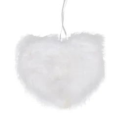 Suspension coeur Noël blanc à plumes-Gifi Online