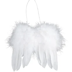 Suspension décor avec plumes gris blanc-Gifi Best