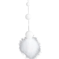 Suspension décor avec plumes gris blanc-Gifi Best