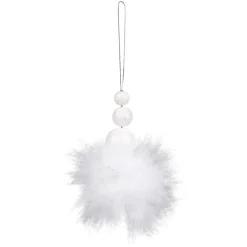 Suspension décor effet plume blanc-Gifi Best