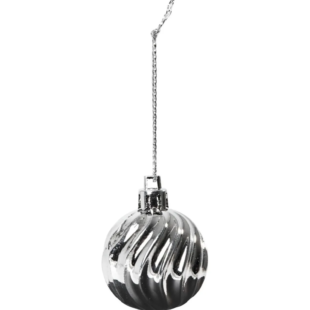 Suspension décoration sapin Noël argentée x30-Gifi New