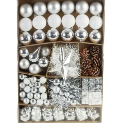 Suspension de Noël blanc et gris argenté x100-Gifi Sale