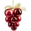 Suspension de Noël boule grappe rouge brillant Ø12/15xH20cm-Gifi Online