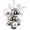 Suspension de Noël boule grappe argentée Ø12/15xH20cm-Gifi Online