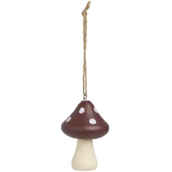 Suspension de Noël champignon en bois Ø5xH8cm - 2 modèles-Gifi Hot