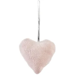 Suspension de Noël Coussin coeur ou étoile en velours-Gifi Discount