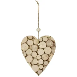 Suspension de Noël en bois naturel-Gifi Hot