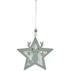 Suspension de Noël en mdf forme Étoile ou Sapin-Gifi Best