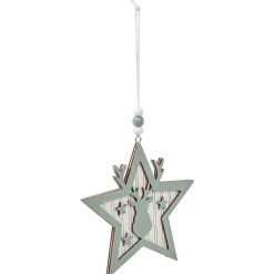 Suspension de Noël en mdf forme Étoile ou Sapin-Gifi Best