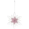 Suspension de Noël Flocon rose transparent-Gifi Outlet