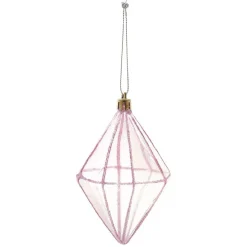 Suspension de Noël forme diamant pailleté-Gifi