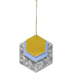 Suspension de Noël forme géométrique en bois-Gifi New