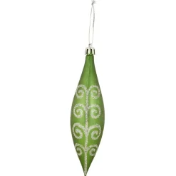 Suspension de Noël forme glaçon bleu vert givré x6-Gifi New