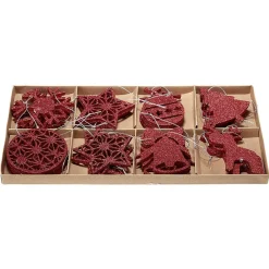 Suspension de noël forme pailletée x24-Gifi New