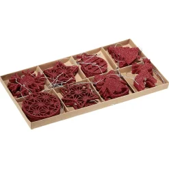 Suspension de noël forme pailletée x24-Gifi New