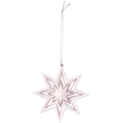 Suspension de Noël forme Étoile velours poudré-Gifi New