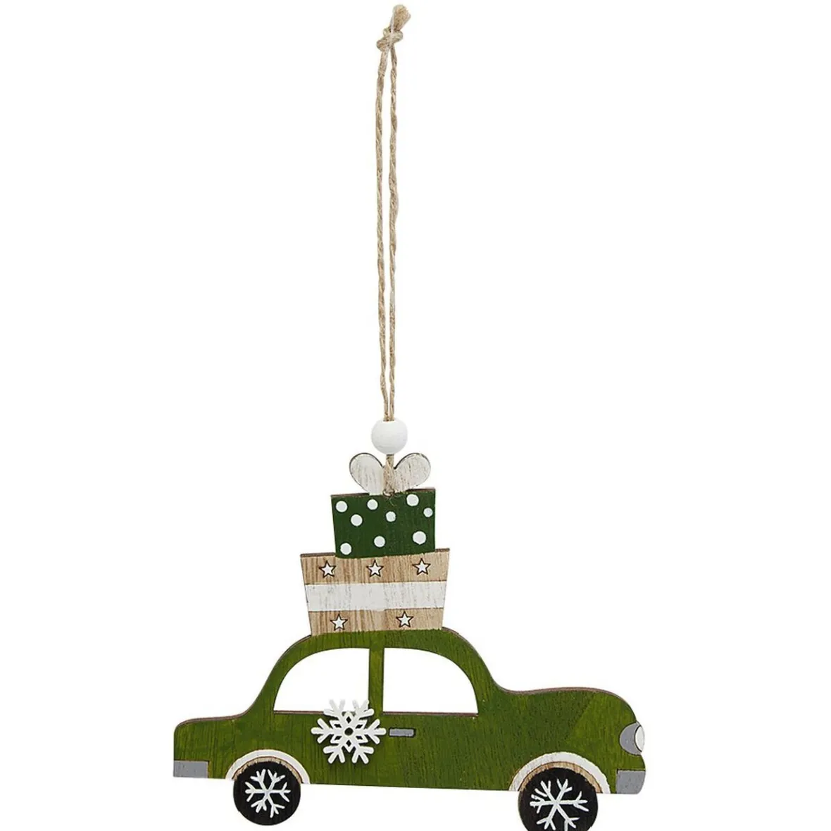Suspension de Noël forme voiture en bois vintage-Gifi Clearance
