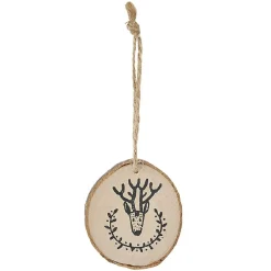 Suspension de Noël mini rondin de bois-Gifi Discount