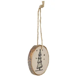 Suspension de Noël mini rondin de bois-Gifi Discount