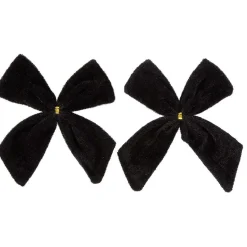 Suspension de Noël Noeud en tissu velours x2-Gifi Hot