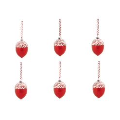 Suspension de Noël pomme de pin x6-Gifi