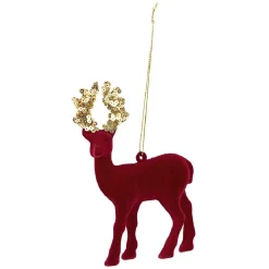 Suspension de Noël Renne en velours-Gifi Outlet