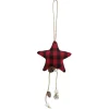Suspension de Noël Sapin ou Étoile en tissu tartan-Gifi Hot