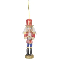 Suspension de Noël soldat Casse Noisette en bois Ø5xH12cm-Gifi
