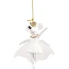 Suspension de Noël souris danseuse en tutu blanc et doré pailleté H10 cm-Gifi Clearance