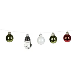 Suspension de sapin Boule de noël et Bonhomme de neige x9-Gifi New