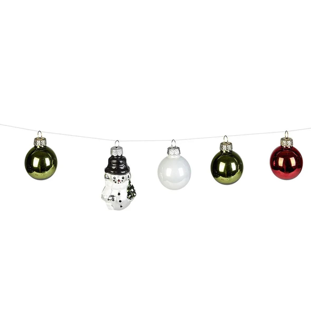 Suspension de sapin Boule de noël et Bonhomme de neige x9-Gifi New