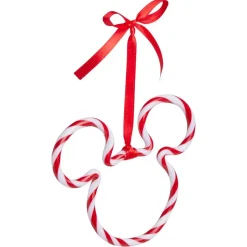 Suspension Disney forme tête Mickey rouge et blanc 12xH10cm-Gifi Outlet