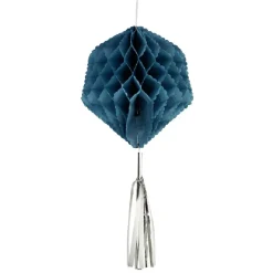 Suspension en papier bleu de forme géométrique x 3-Gifi Online