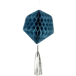 Suspension en papier bleu de forme géométrique x 3-Gifi Online