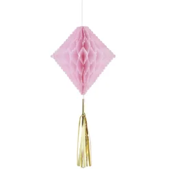 Suspension en papier rose de forme géométrique x 3-Gifi Clearance