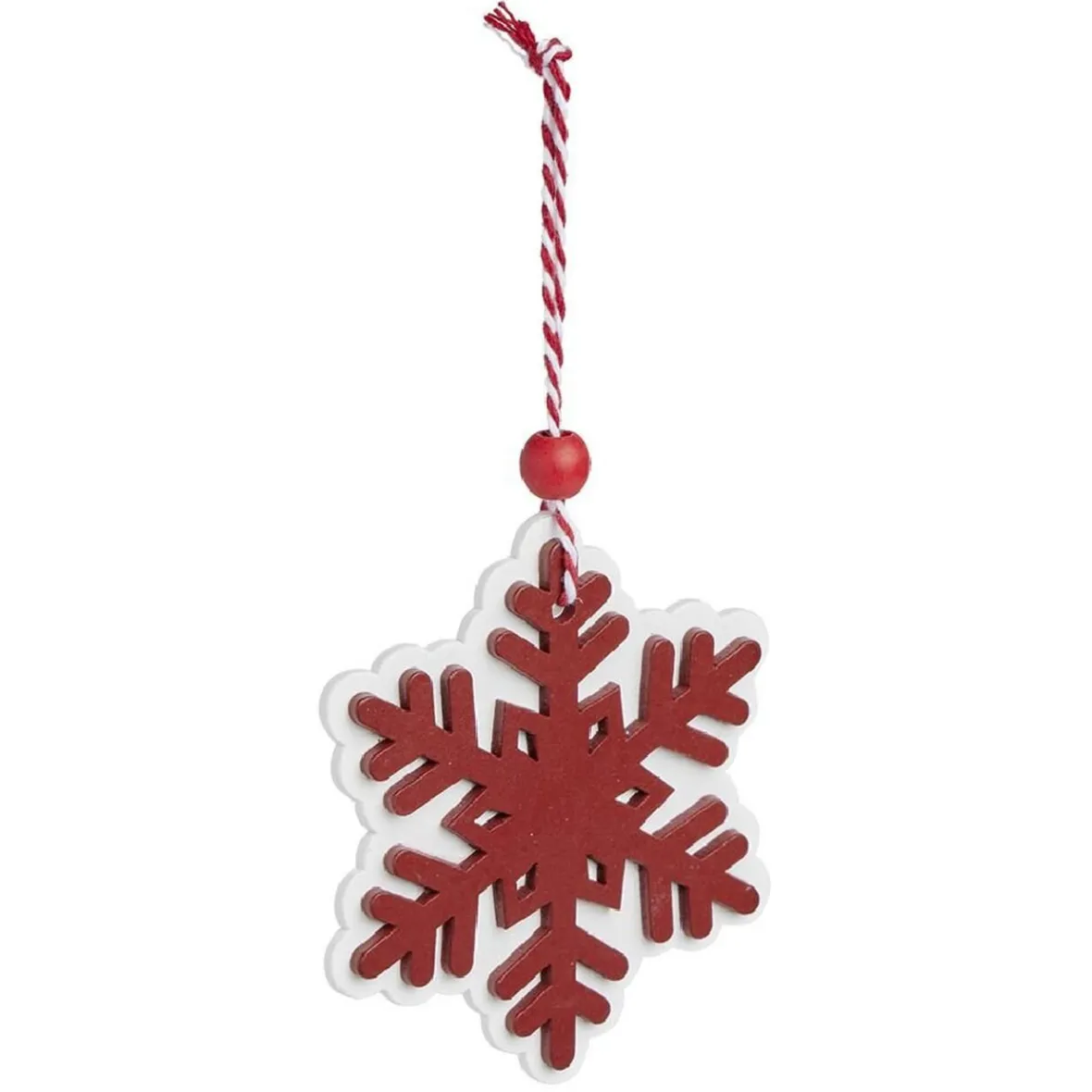 Suspension flocon en bois L14x8cm-Gifi Discount