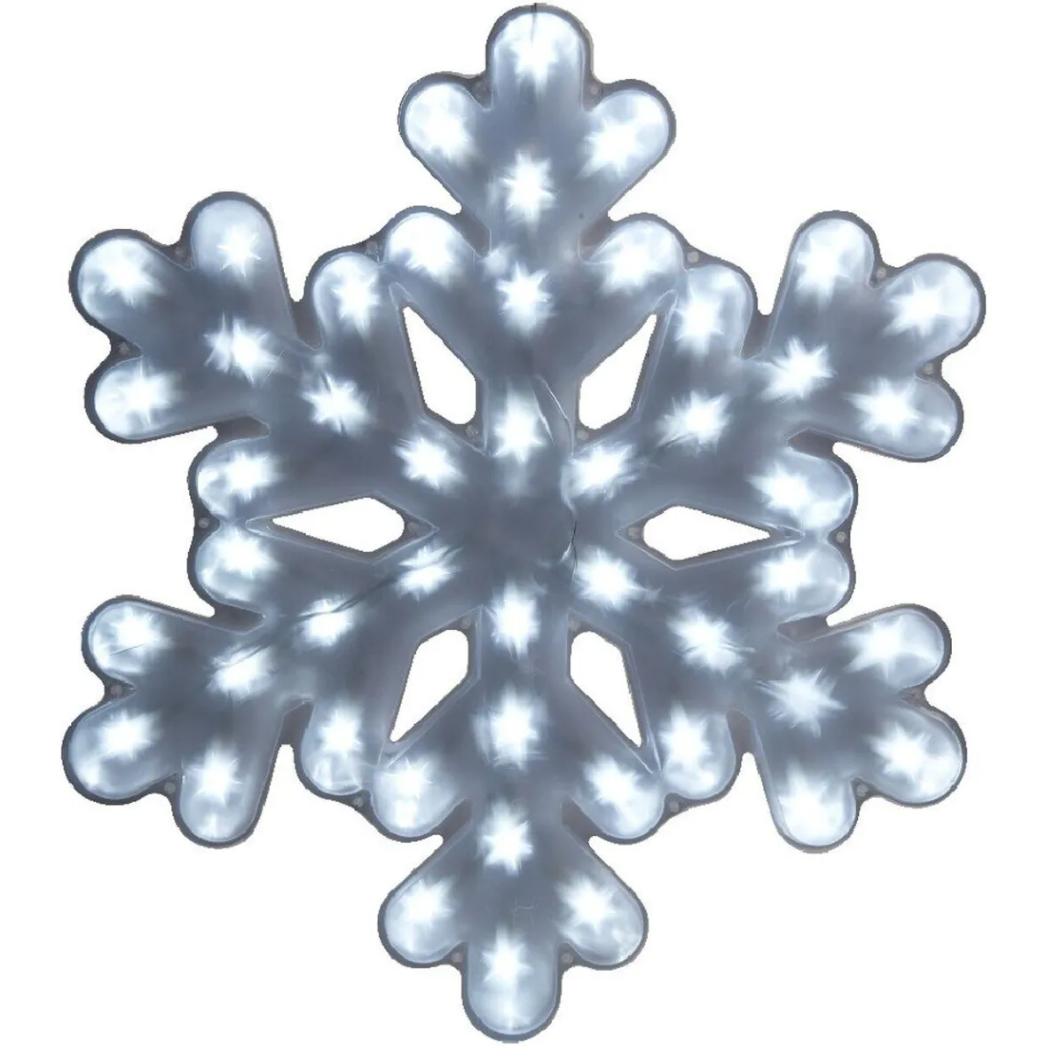 Suspension flocon lumineuse blanc fixe ø 44 cm-Gifi Discount