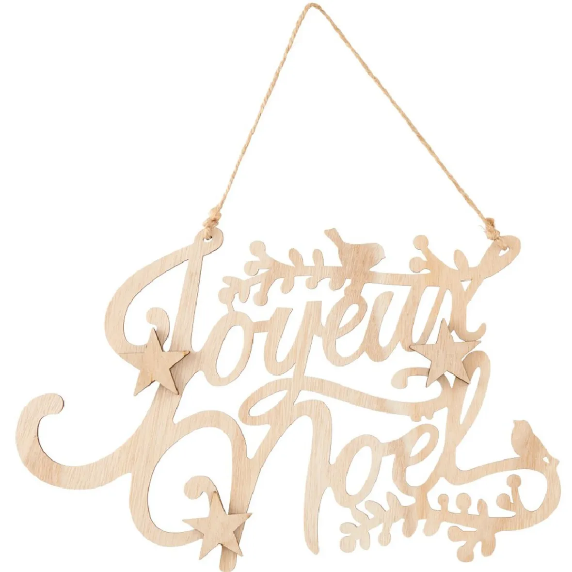 Suspension Joyeux Noël naturelle-Gifi Outlet