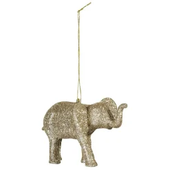 Suspension Éléphant Doré pailleté déco Noël-Gifi New