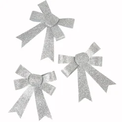 Suspension noeud argenté Noël x3-Gifi Best