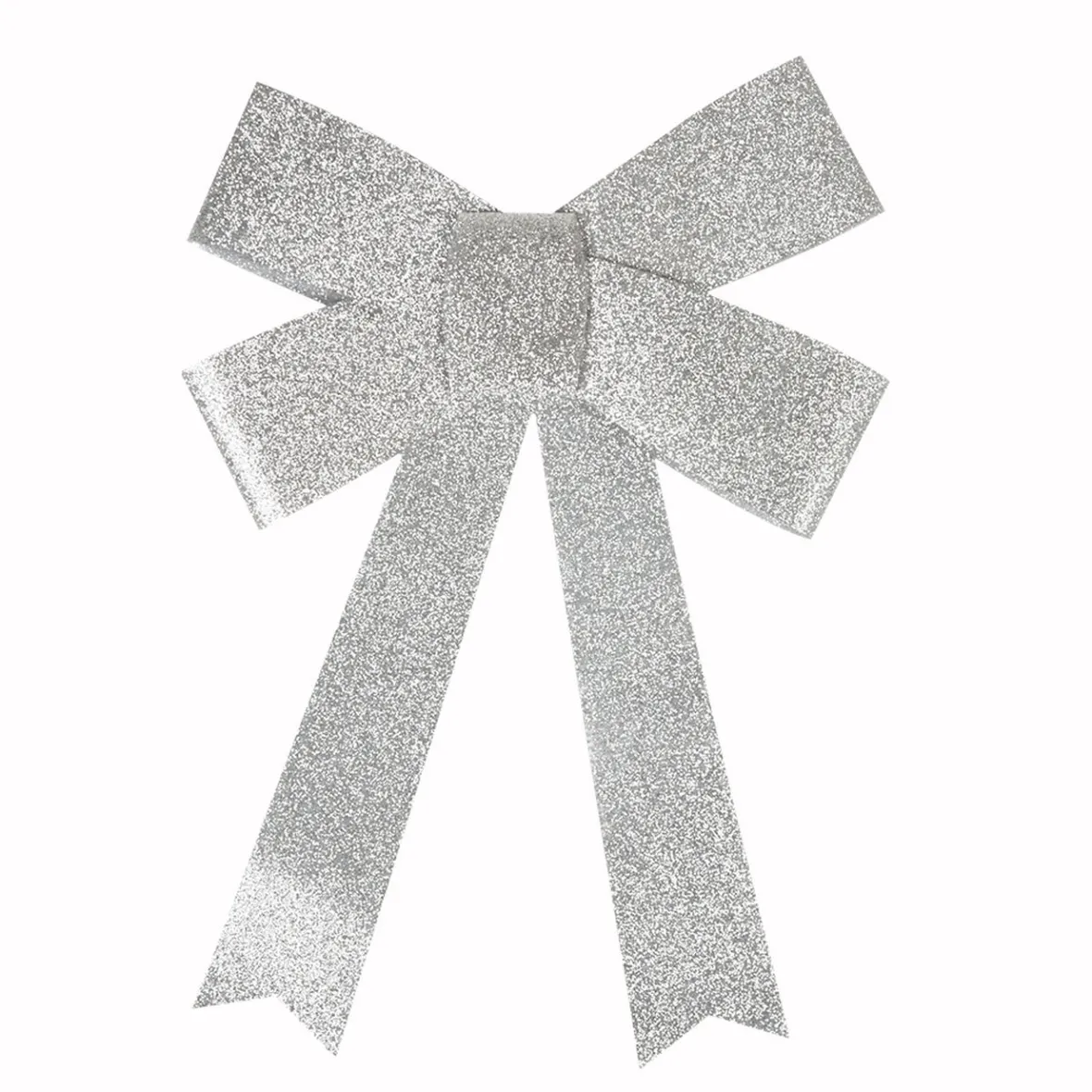 Suspension noeud argenté pailleté Noël-Gifi Clearance