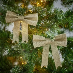 Suspension noeud lin Noël x2-Gifi Sale