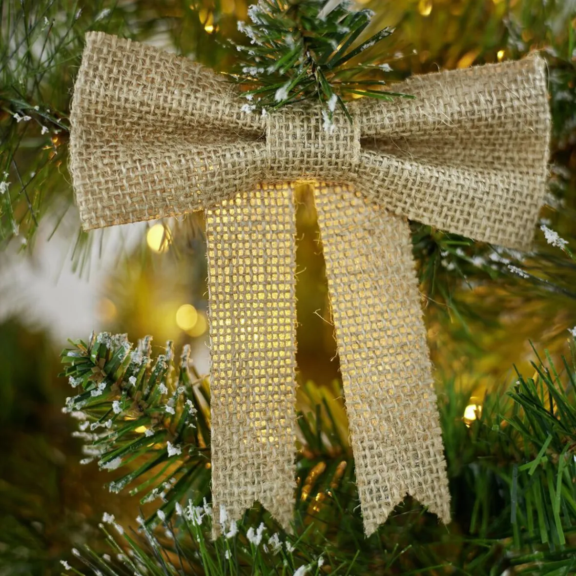 Suspension noeud lin Noël x2-Gifi Sale