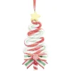 Suspension Noël sapin en sucre d orge pailleté rouge vert blanc H.10,5 cm-Gifi New