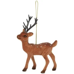 Suspension Renne de Noël velours marron-Gifi Hot