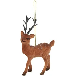 Suspension Renne de Noël velours marron-Gifi Hot